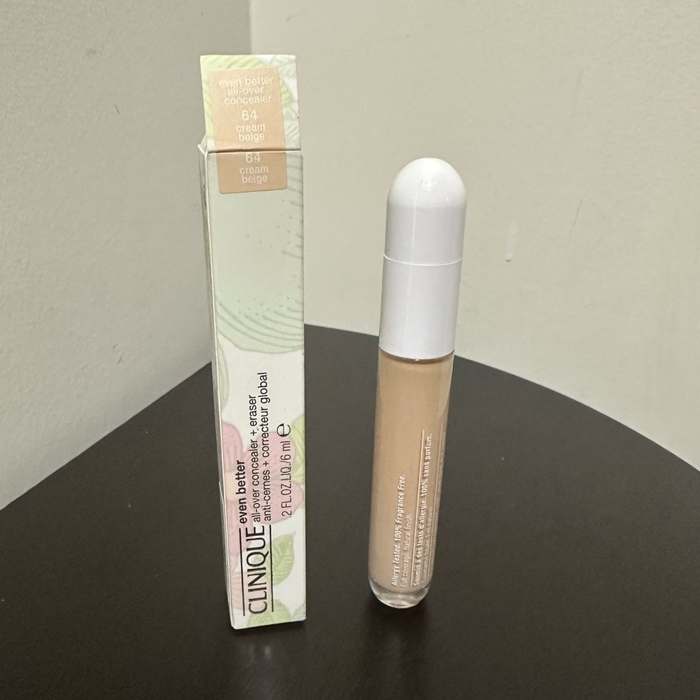NEW CLINIQUE EVEN BETTER ALL OVER CONCEALER+ERASER IN SHADE 64 CREAM BEIGE